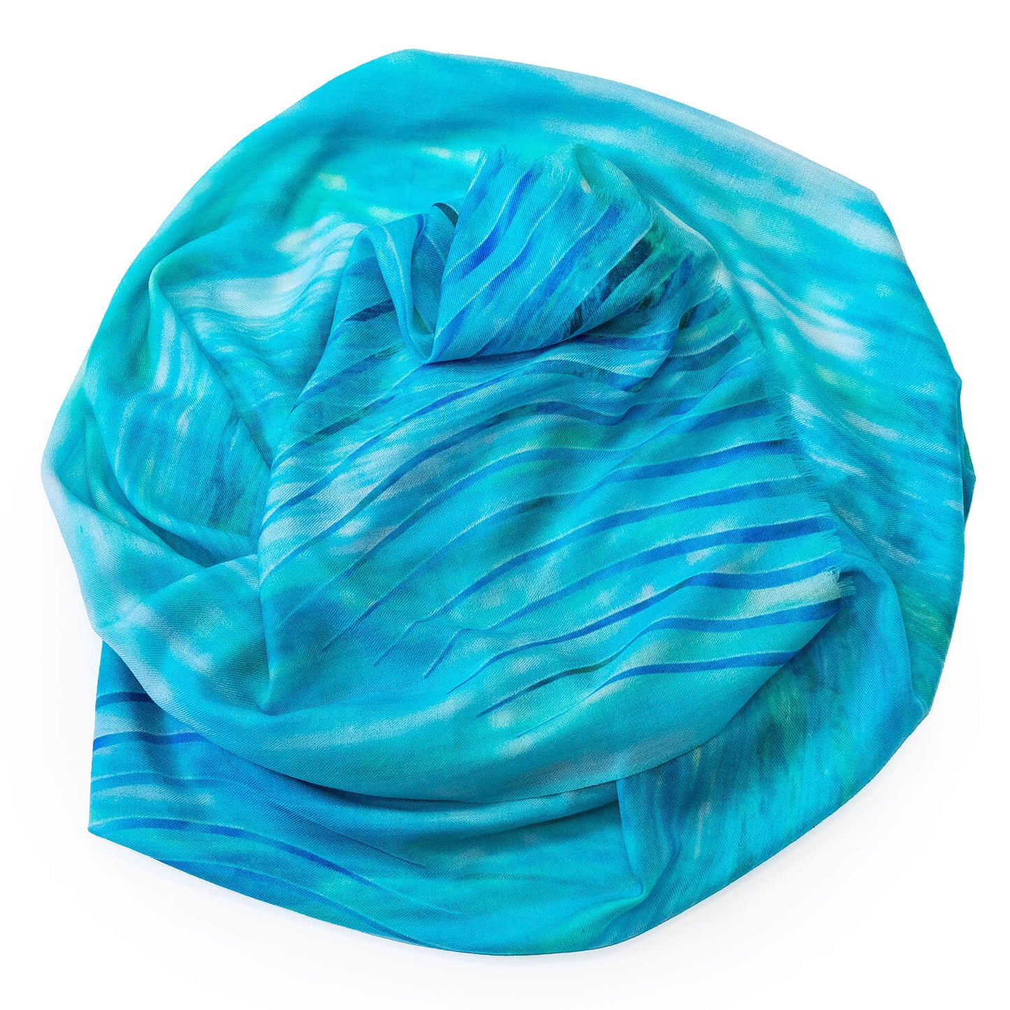 detail of florida cashmere & australian merino wool scarf by seahorse silks