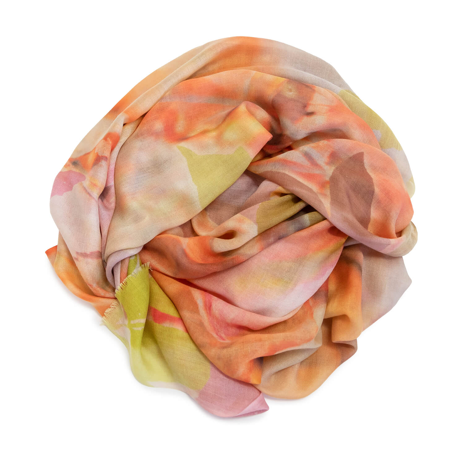 detail of fallen leaves cashmere scarf by seahorse silks