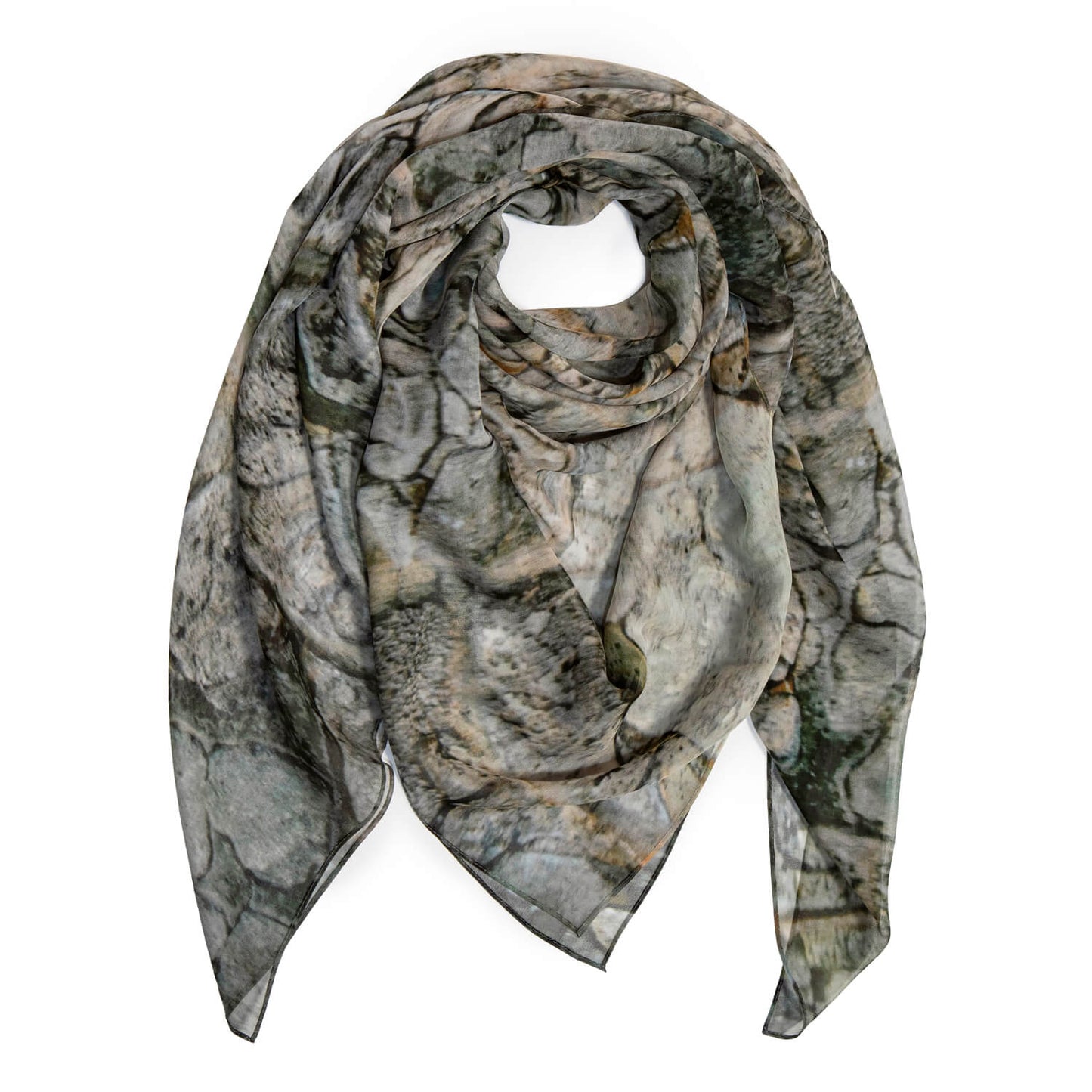 fresco large square silk georgette wearable art scarf