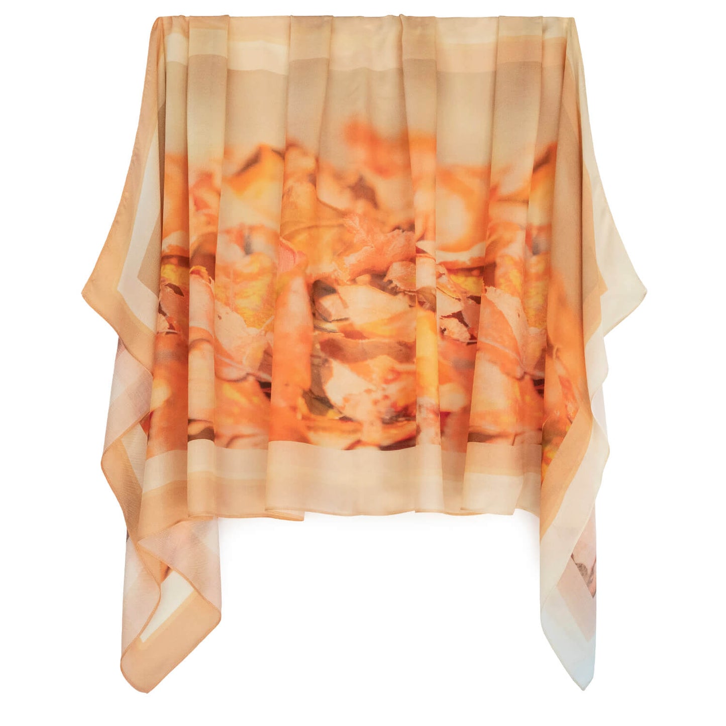 fallen leaves wearable art scarf pashmina  by seahorse silks