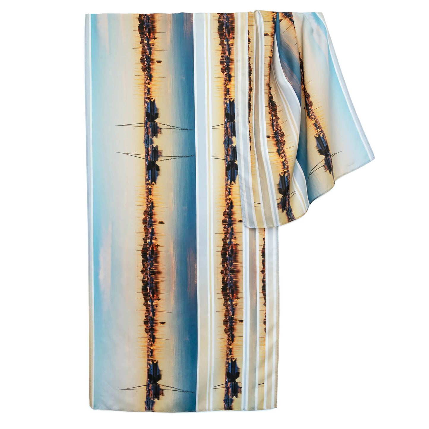 reflections wearable art silk scarf by seahorse silks