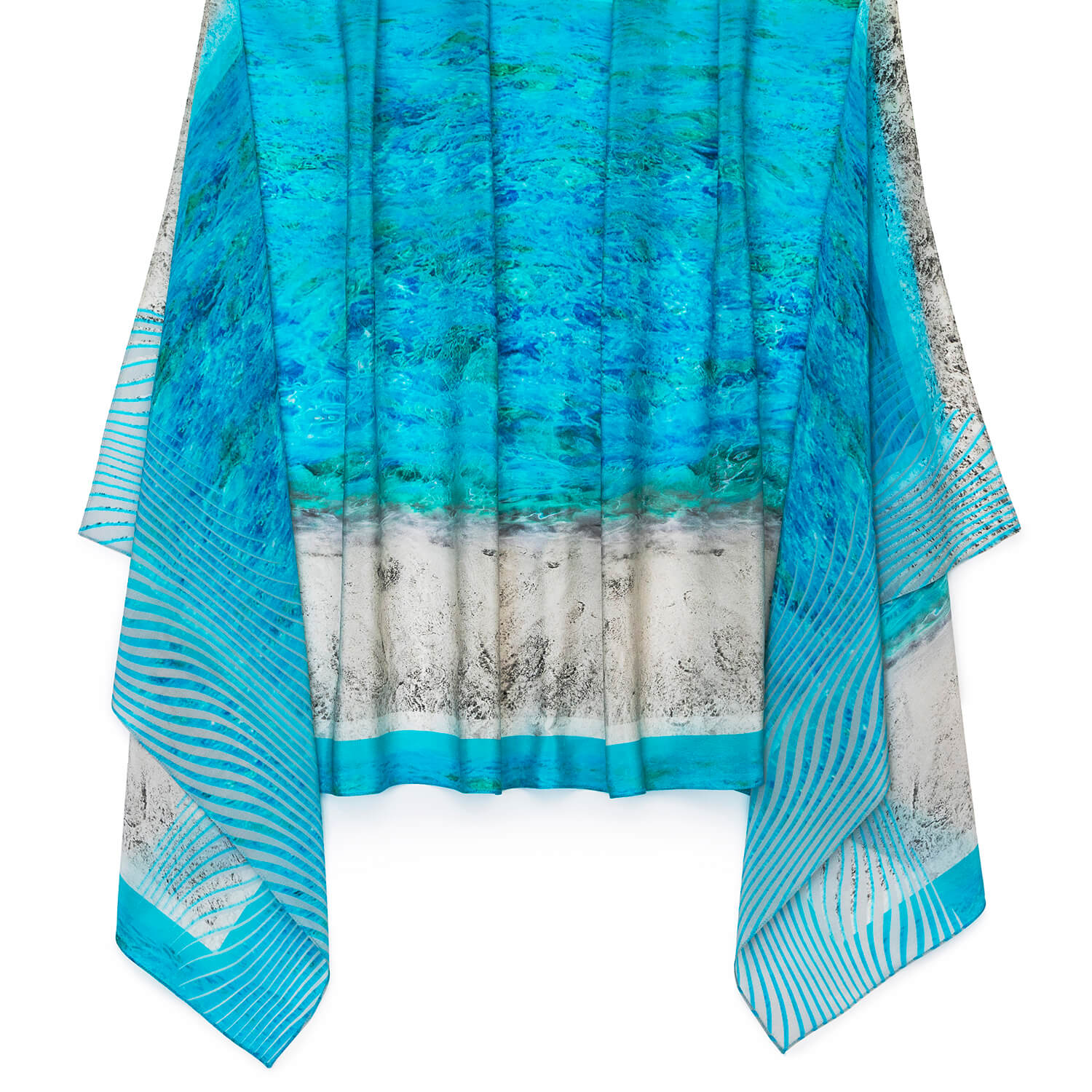 sand n sea wearable art silk scarf by seahorse silks