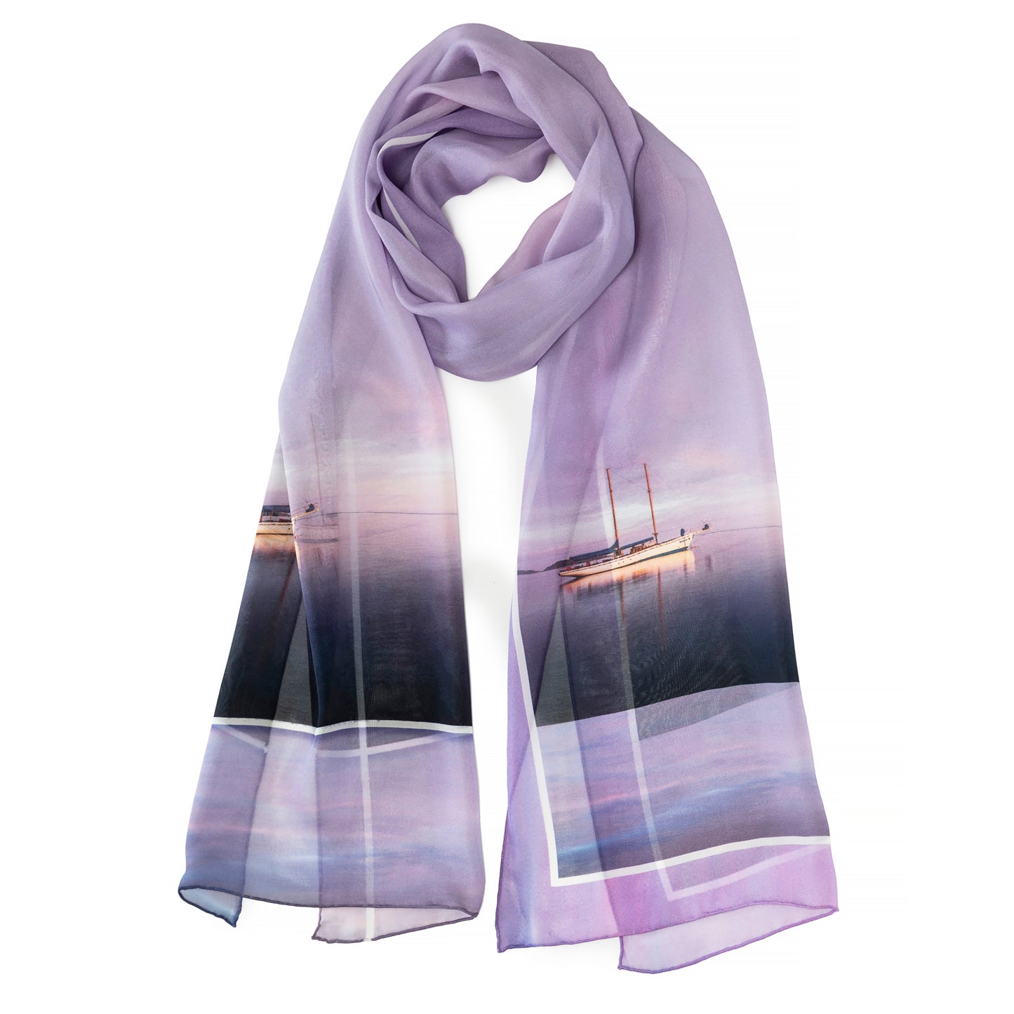seaspray silk chiffon scarf by seahorse silks