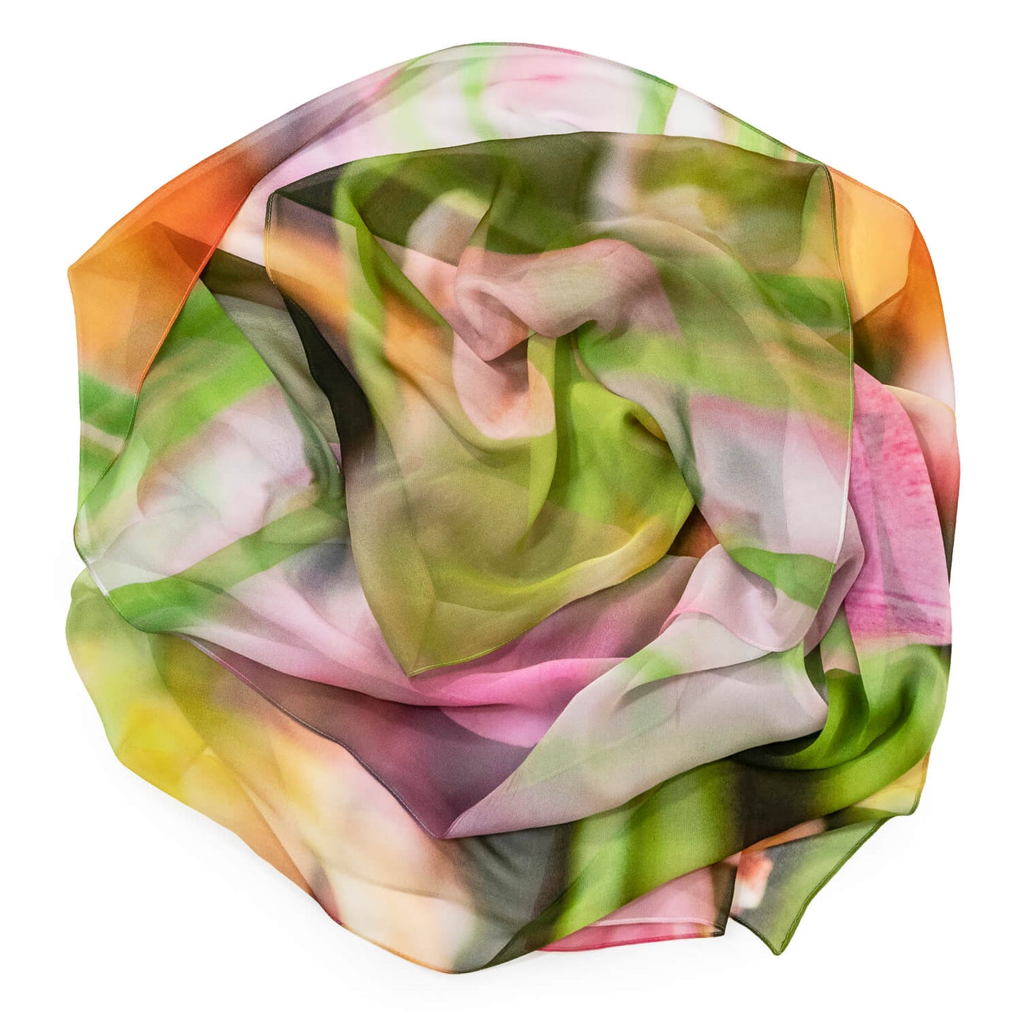 seahorse silks wearable art silk georgette floral scarf tulips