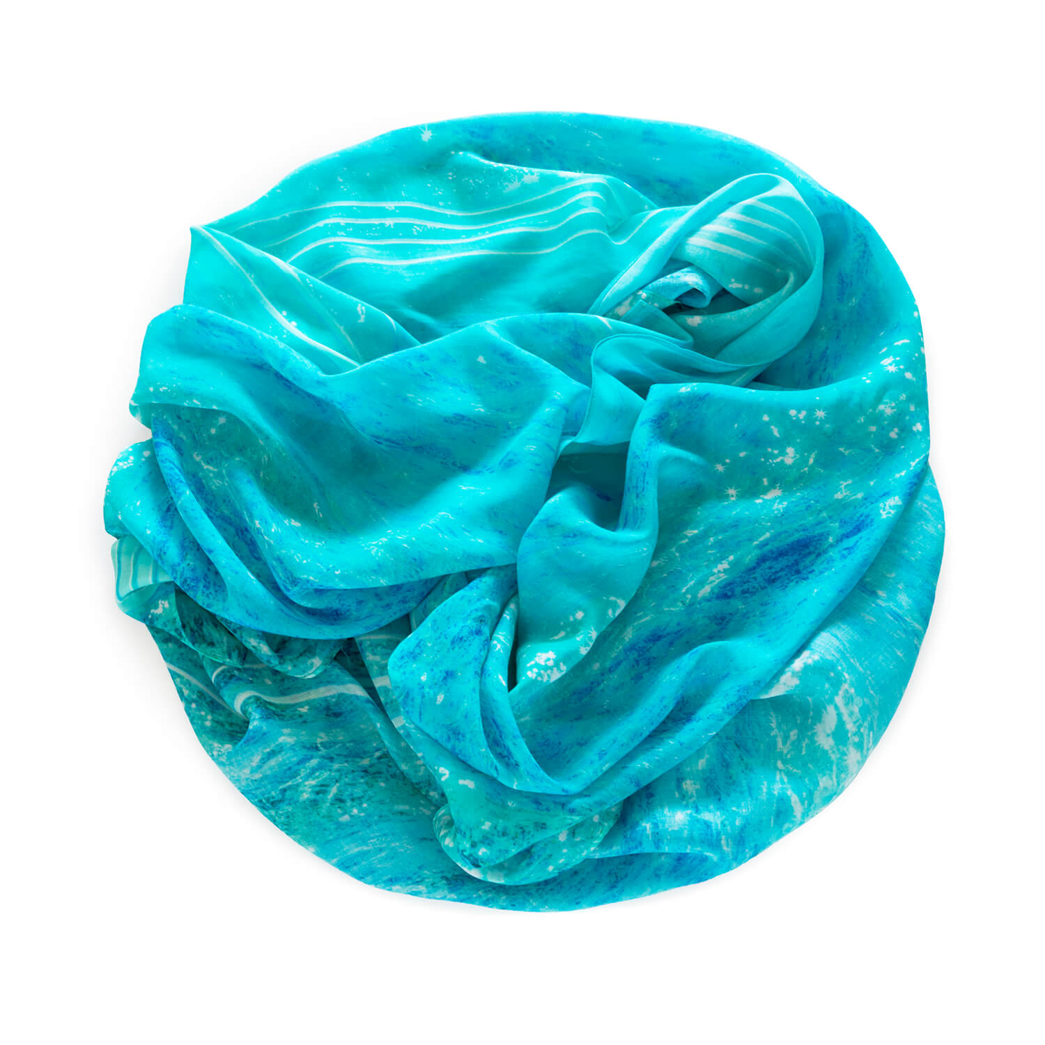 blue water of turquoise bay scarf by seahorse silks
